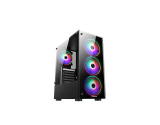 PC POWER CRYSTAL GLASS DESKTOP GAMING CASING