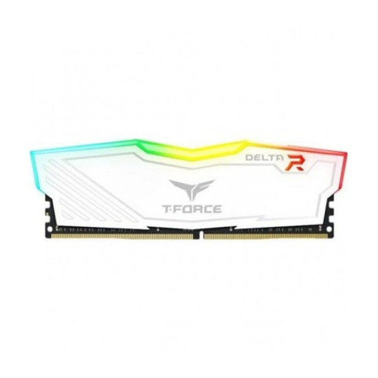 Team T-Force Delta 8GB 3200MHz DDR4 RGB White Desktop Gaming RAM