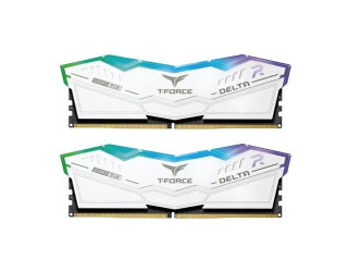 TEAM T-FORCE DELTA RGB 32GB (16GBx2) 8000MHz DDR5 Gaming RAM White