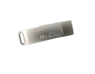 TwinMOS M3 128GB USB 3.1 Gen 1 Metal body Silver Pen Drive