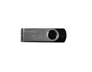 Twinmos X3 64GB USB 3.1 Gen 1 Black Silver Pen Drive