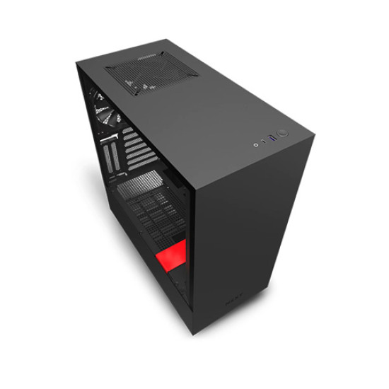 NZXT H510i Compact Mid-Tower Black-Red Casing with Smart Device 2