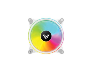 VALUE-TOP W1298S 12CM RGB WHITE RING LIGHT STATIC CASE FAN