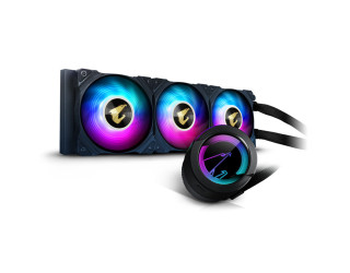 Gigabyte AORUS WATERFORCE 360 with ARGB lighting display AIO liquid CPU cooler