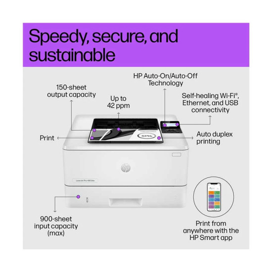 HP LaserJet Pro 4003DW Single Function Mono Laser Printer