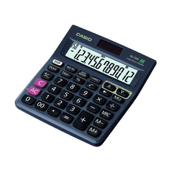 CASIO MJ-120D 12 Digit 150 Steps Check and Correct Desktop Calculator